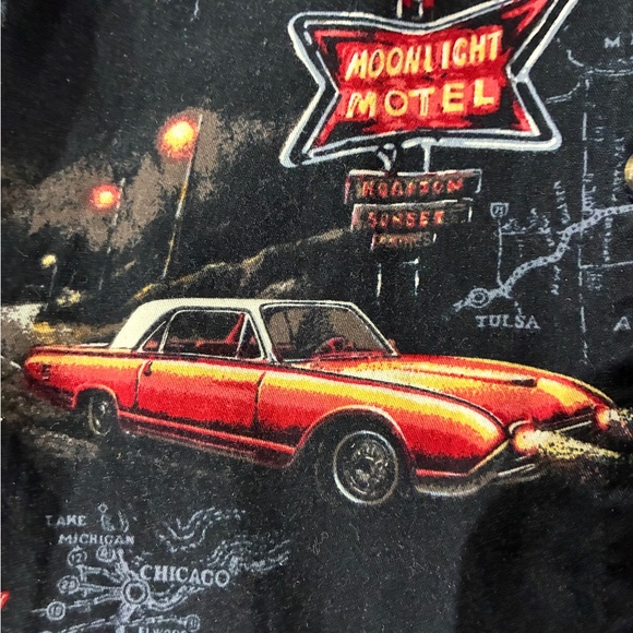 RedHead Men's Black and Orange Car Print Shirt - 4X - Picture 7 of 11